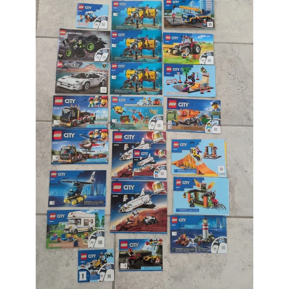 LEGO CITY Instruction Manuals: Lot of 24 Booklets (See Details for Item #s)